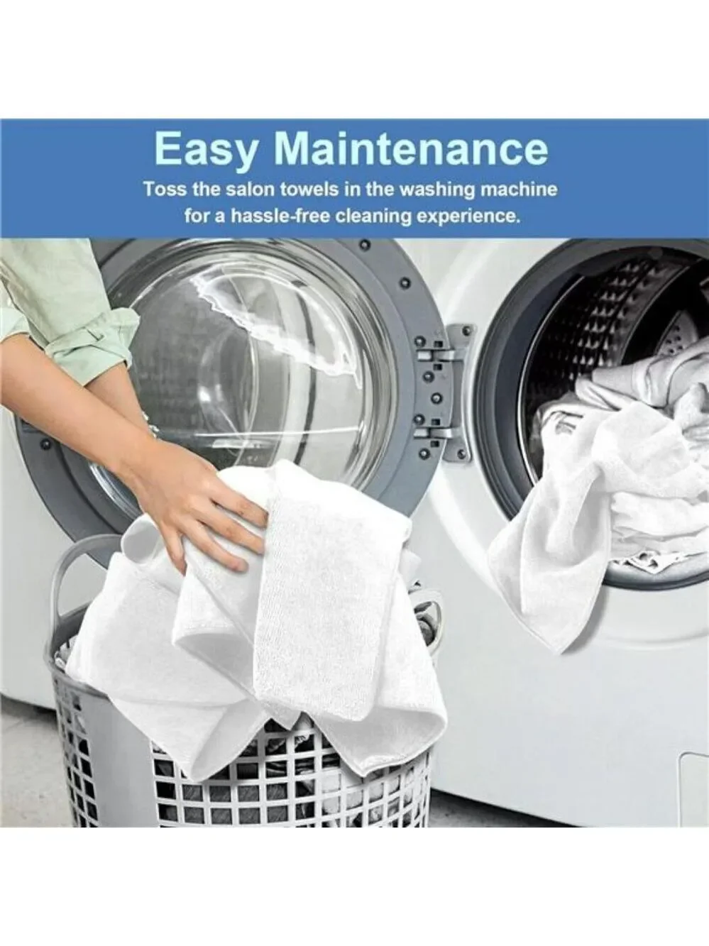 White Microfiber Hand Towels Set 24 Pack Quick Dry Absorbent Gym Bathroom Salon